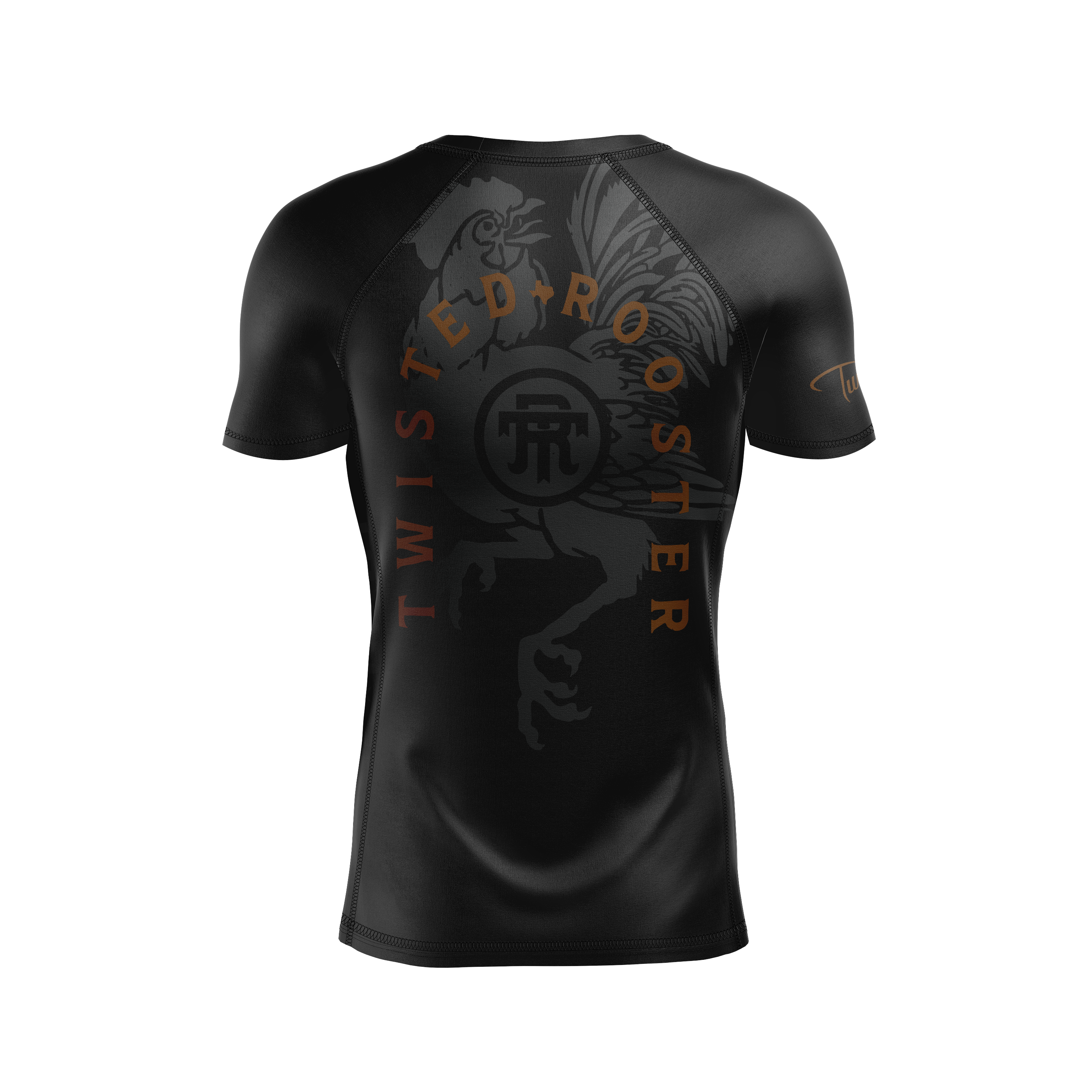 Twisted Rooster Men's Rash Guard (Brown & Black)