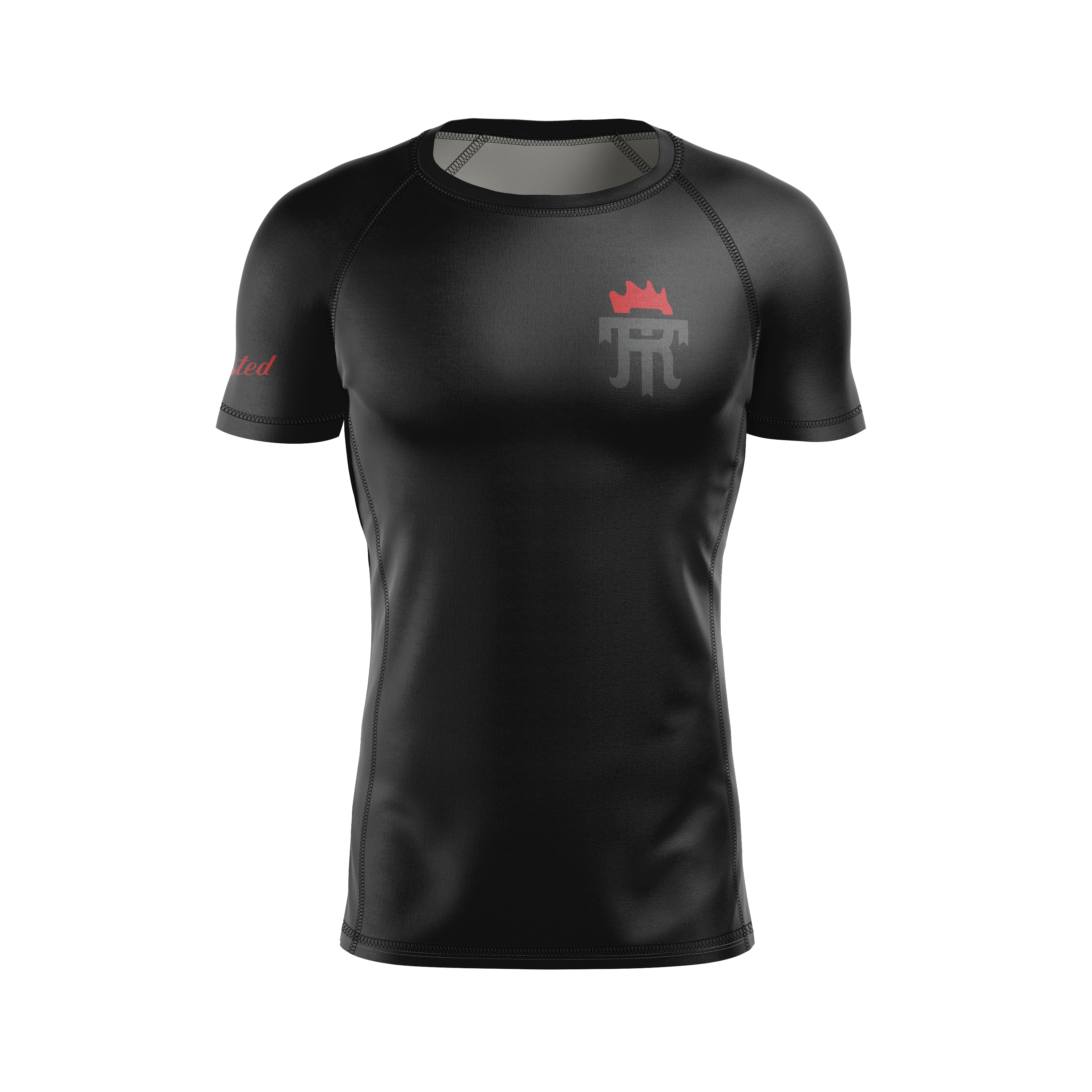 Twisted Rooster men's rash guard Standard Issue Ranked, red and black