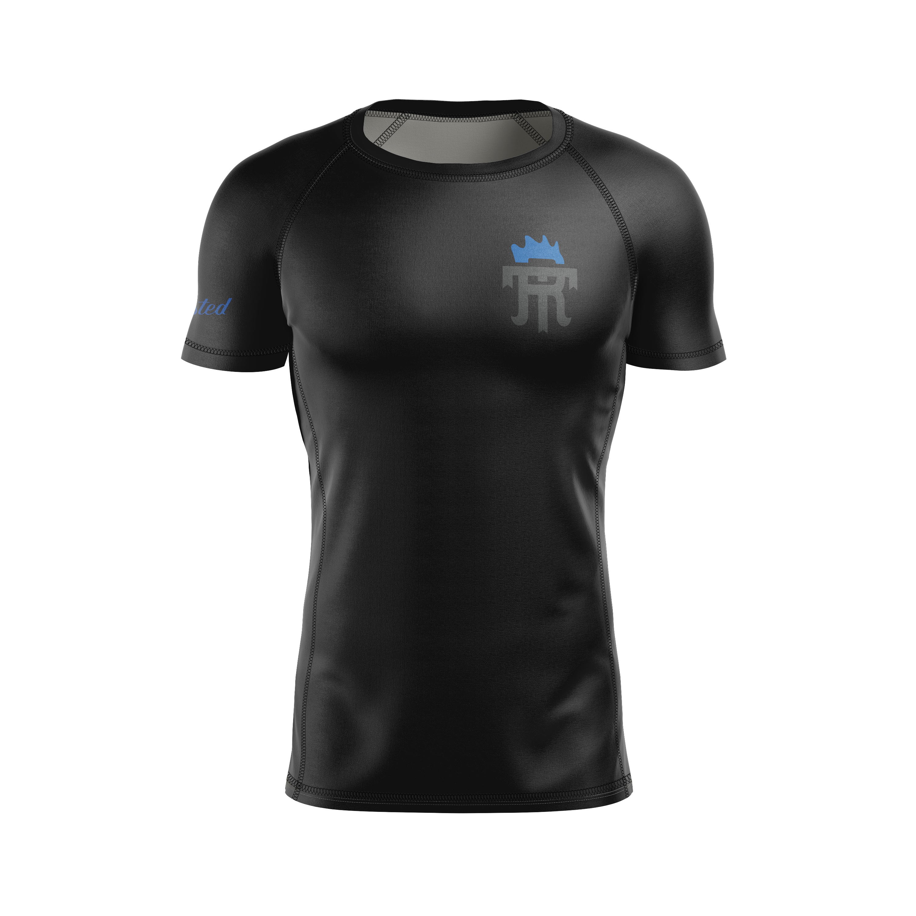 Twisted Rooster Men's Rash Guard (Blue & Black)