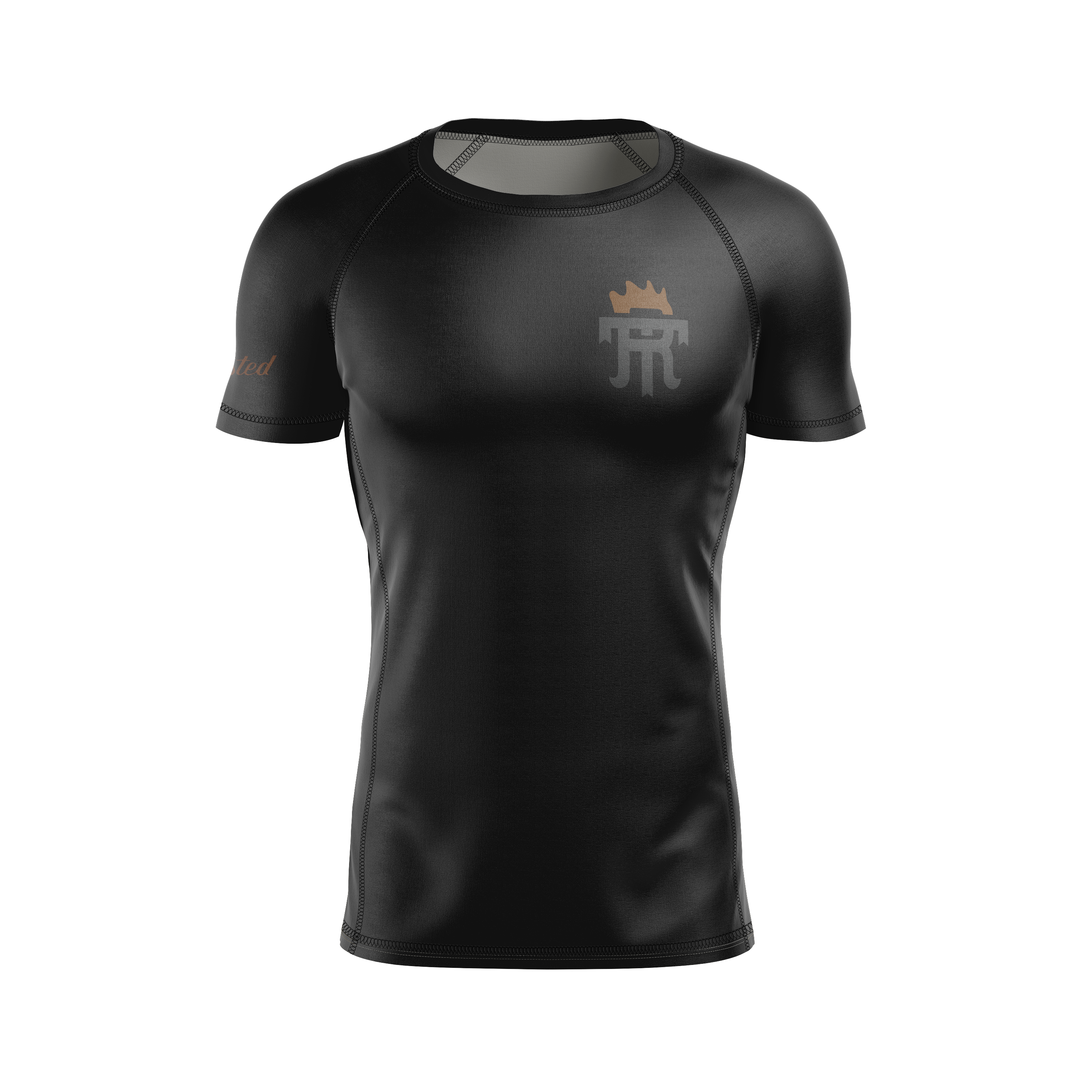 Twisted Rooster Men's Rash Guard (Brown & Black)