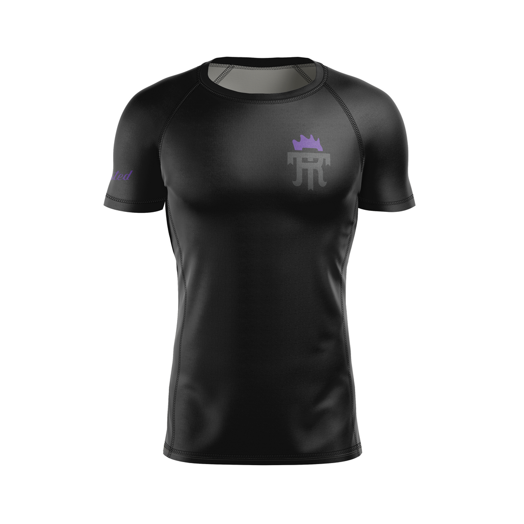 Twisted Rooster Men's Rash Guard (Purple & Black)