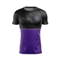 Twisted Rooster men's rash guard Sumi Camo Ranked, black and purple