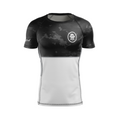Twisted Rooster men's rash guard Sumi Camo Ranked, black and white