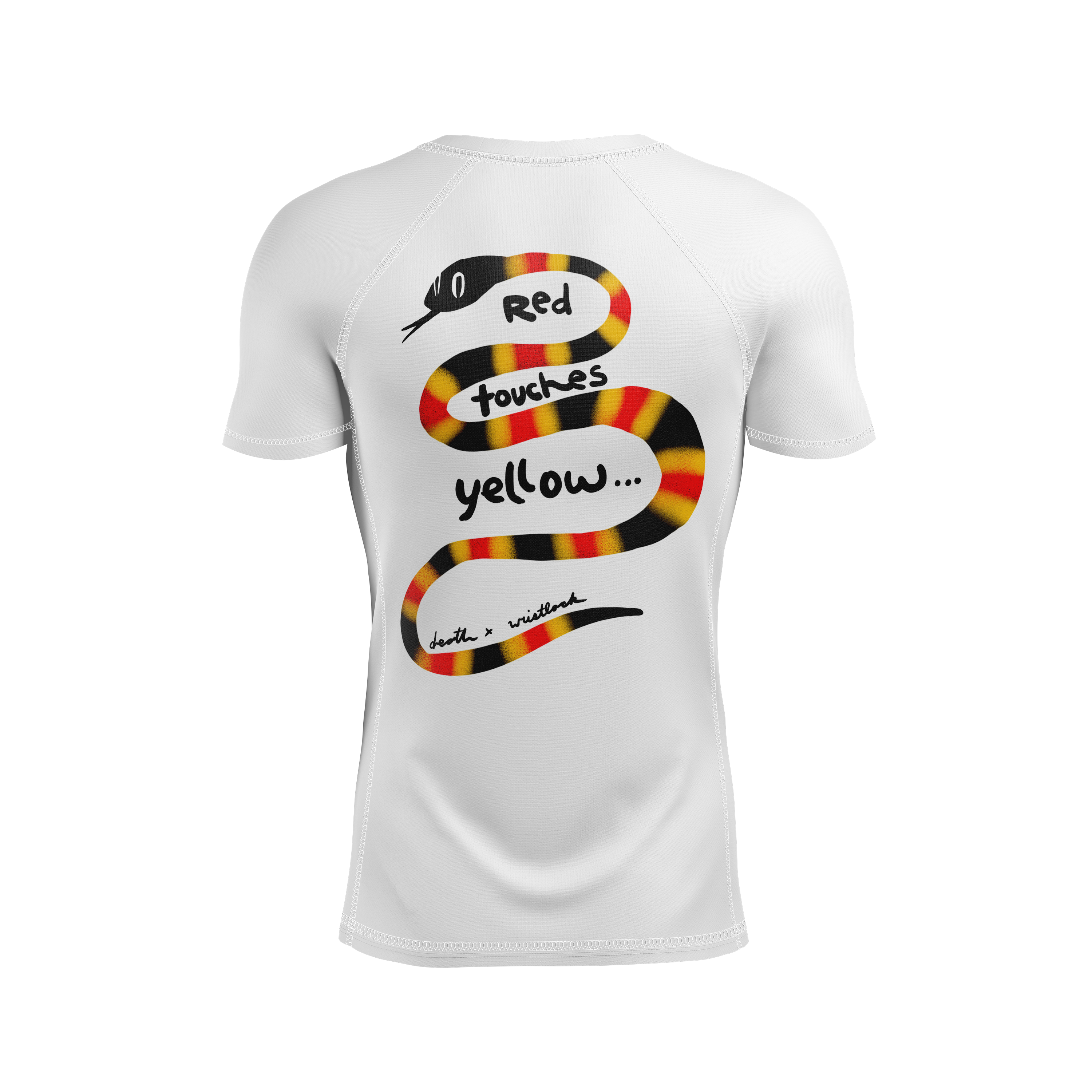 DxW: Snake Fellow men's rash guard, white