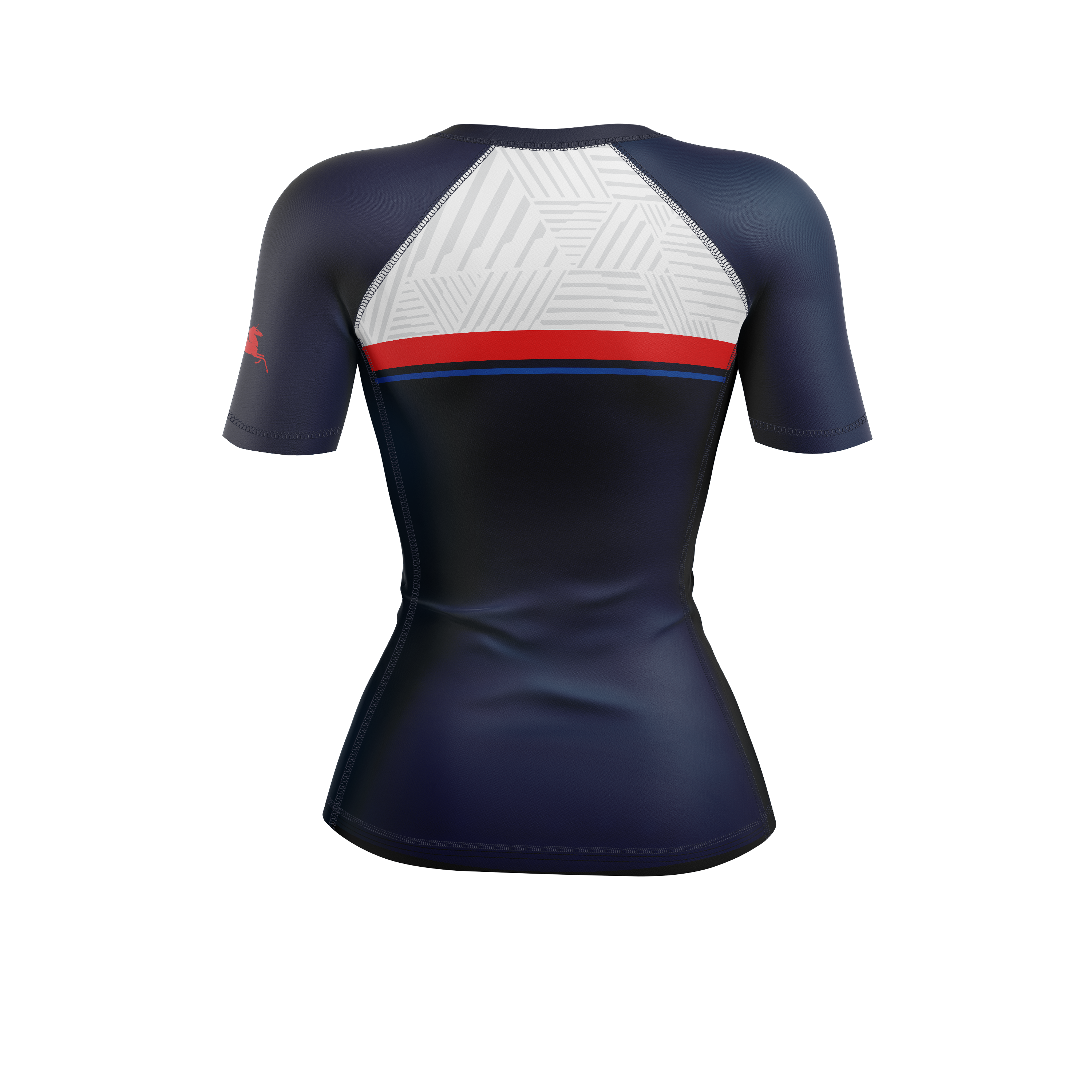CCFC Enforcers women's rash guard, navy/red/white