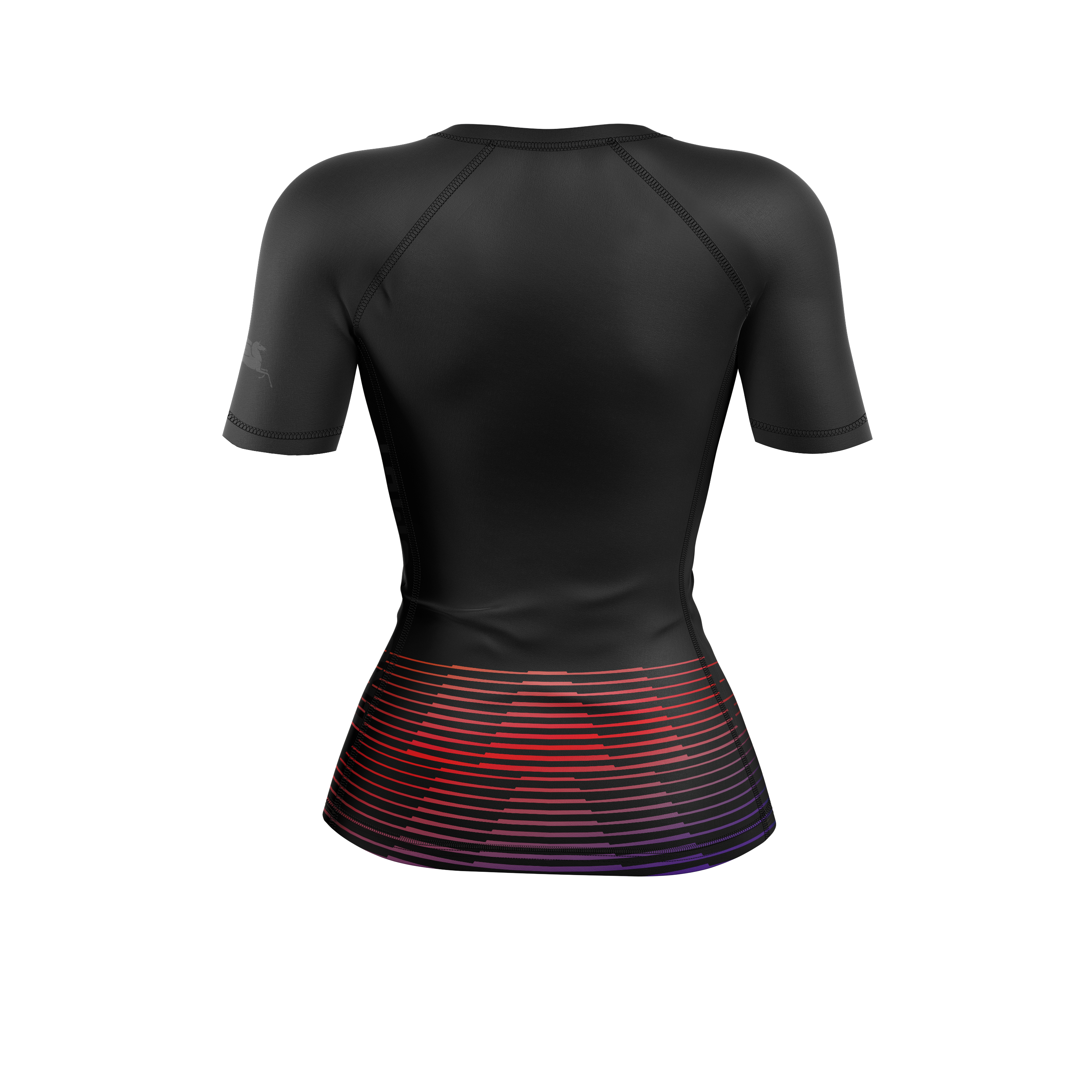 CCFC Reapers women's rash guard, black/purple/red