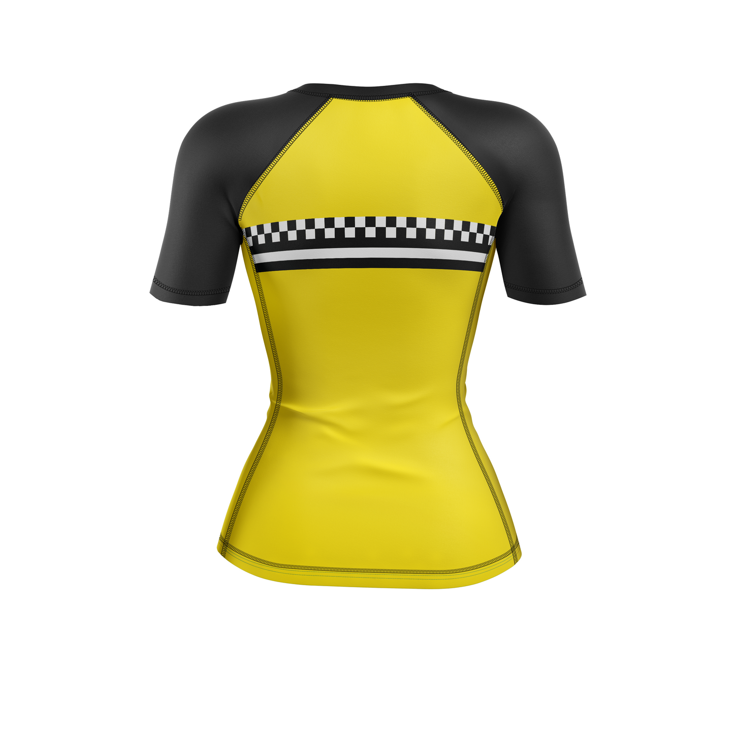 CCFC women's rash guard Pile Drivers, yellow and black