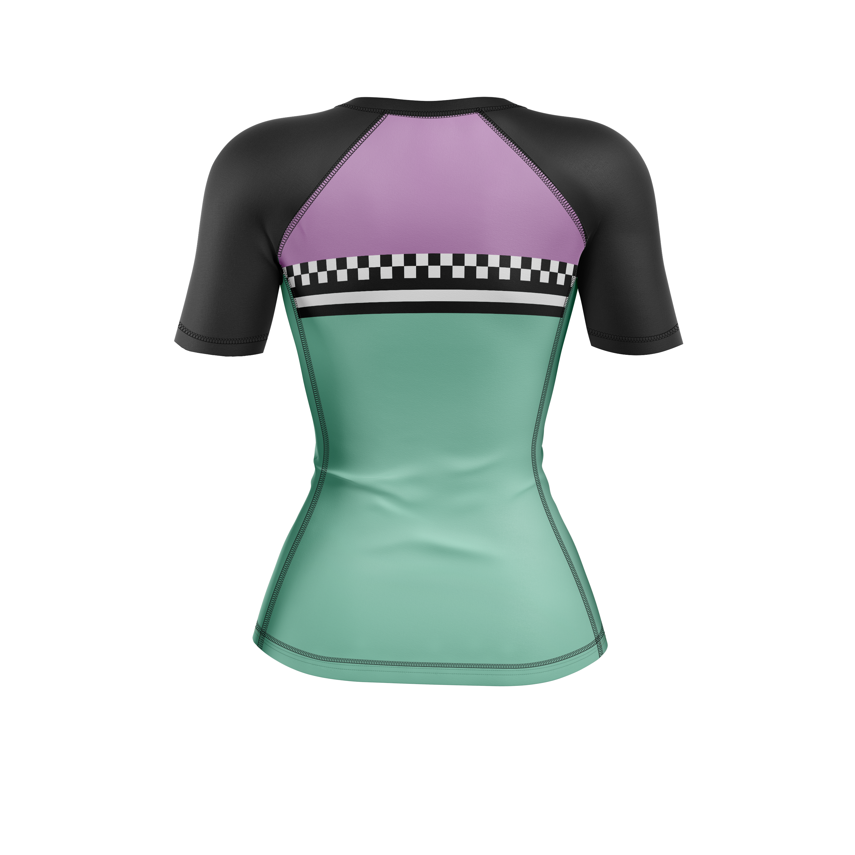 CCFC Pile Drivers women's rash guard, carib.green /purple