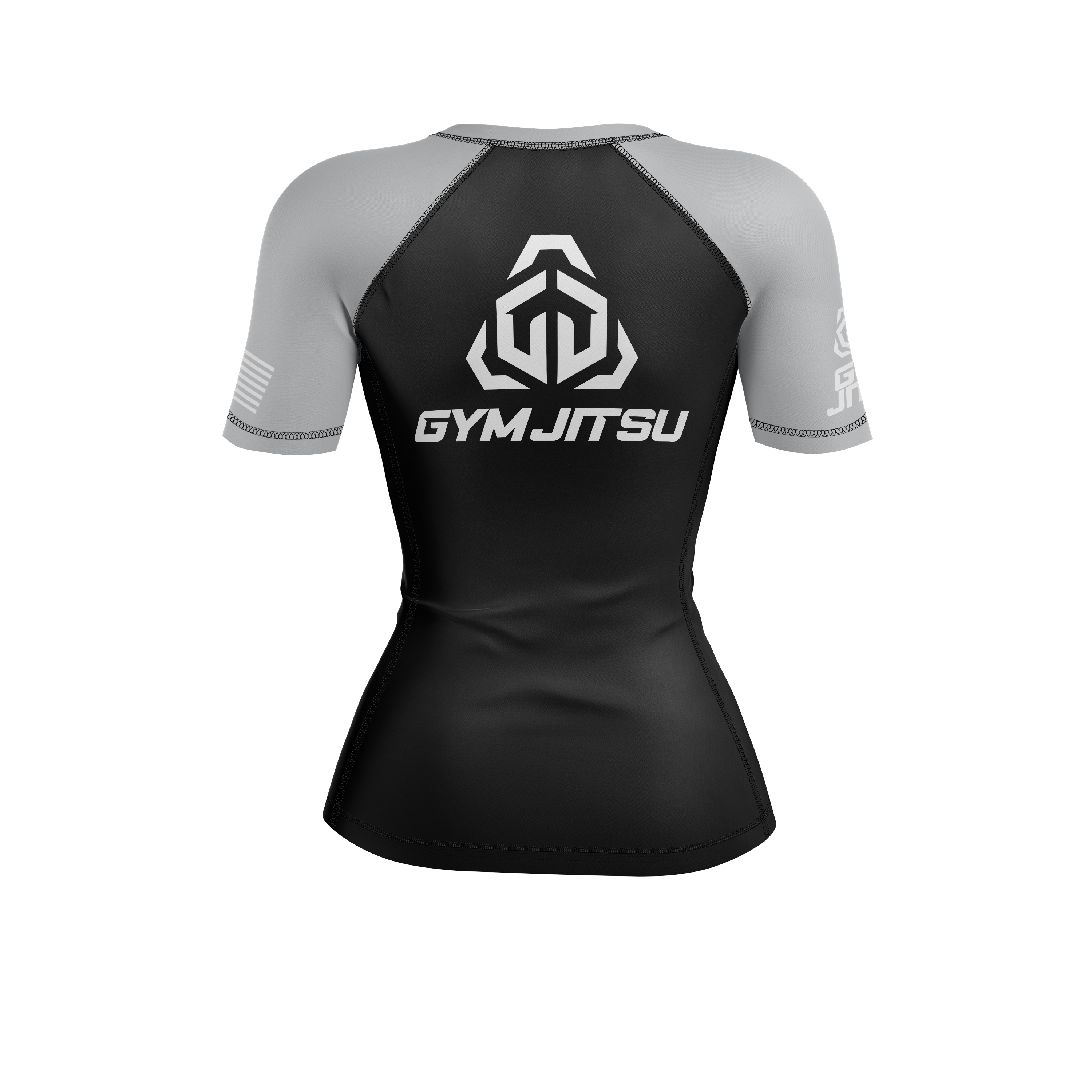 Gym Jitsu women's rash guard Standard Issue Ranked, black/grey