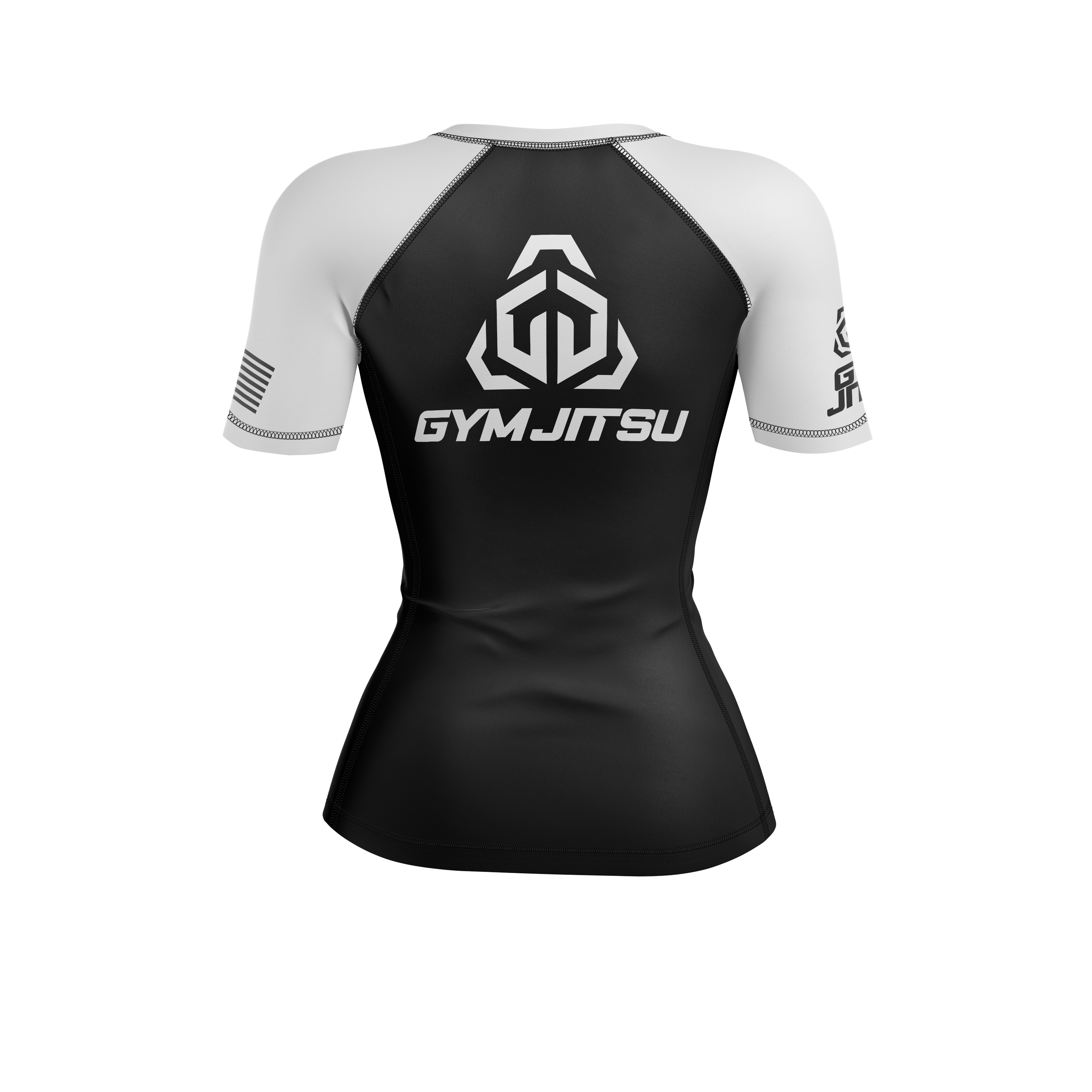 Gym Jitsu women's rash guard Standard Issue Ranked, black/white