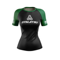Gym Jitsu women's rash guard Standard Issue Ranked, black/green