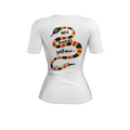 DxW: Snake Fellow women's rash guard, white