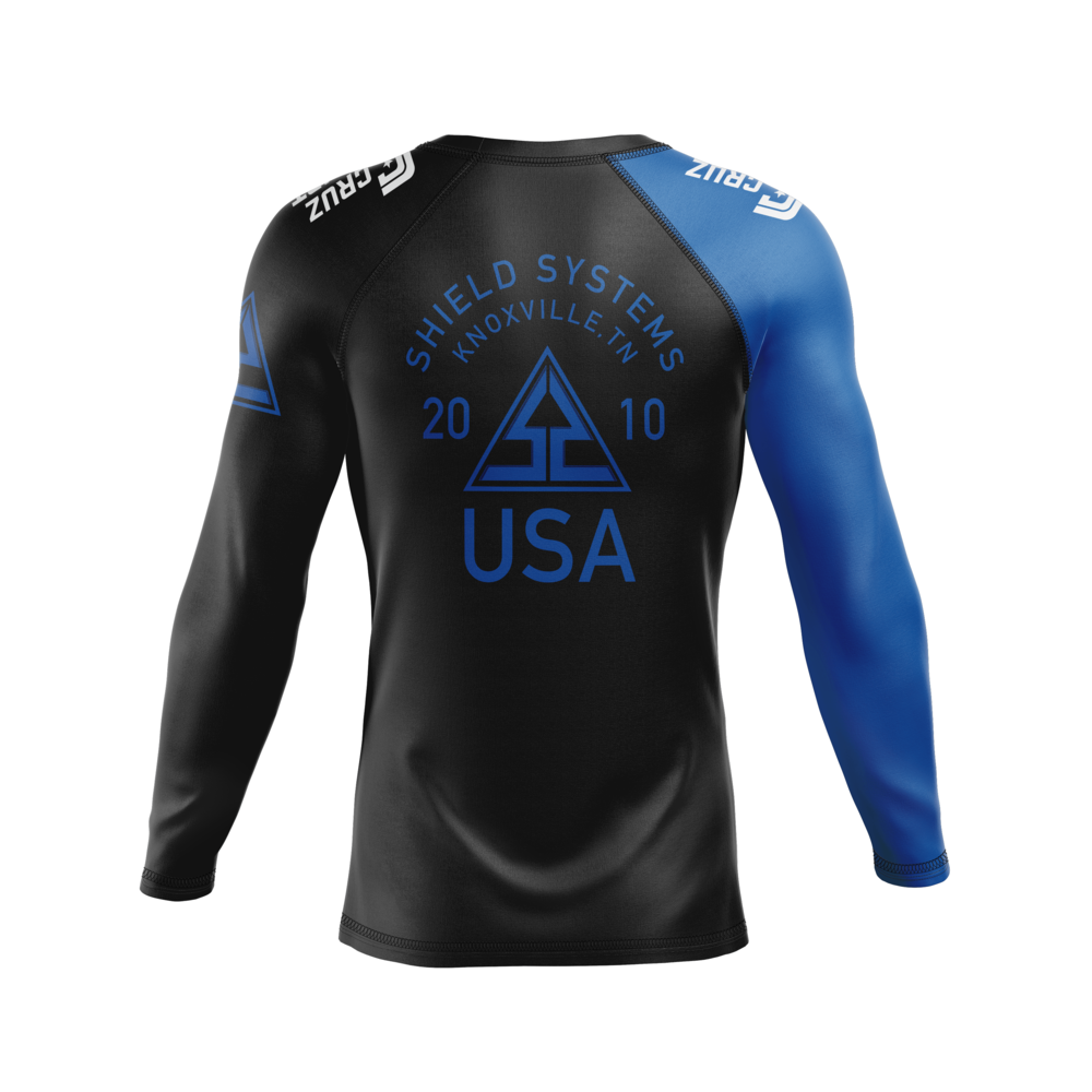 Shield Systems women's rash guard Badge Ranked, blue