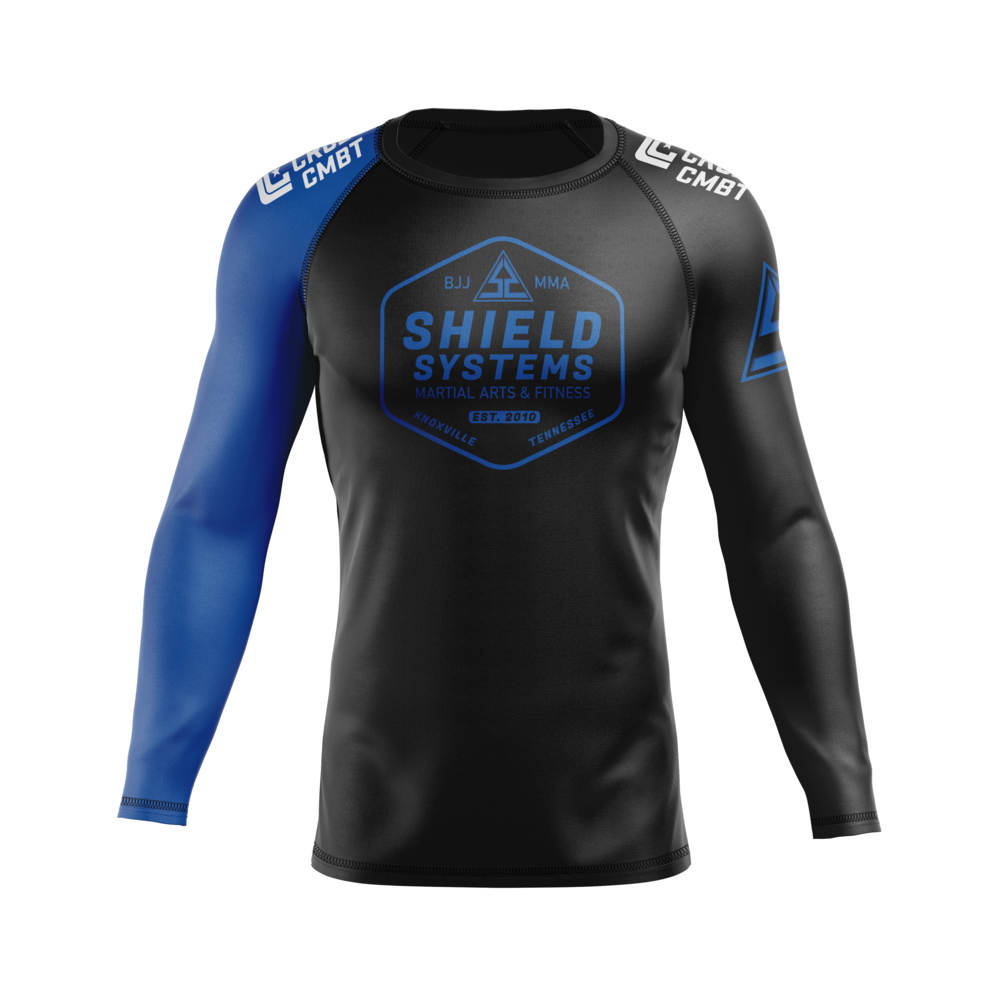 Shield Systems men's rash guard Badge Ranked, blue