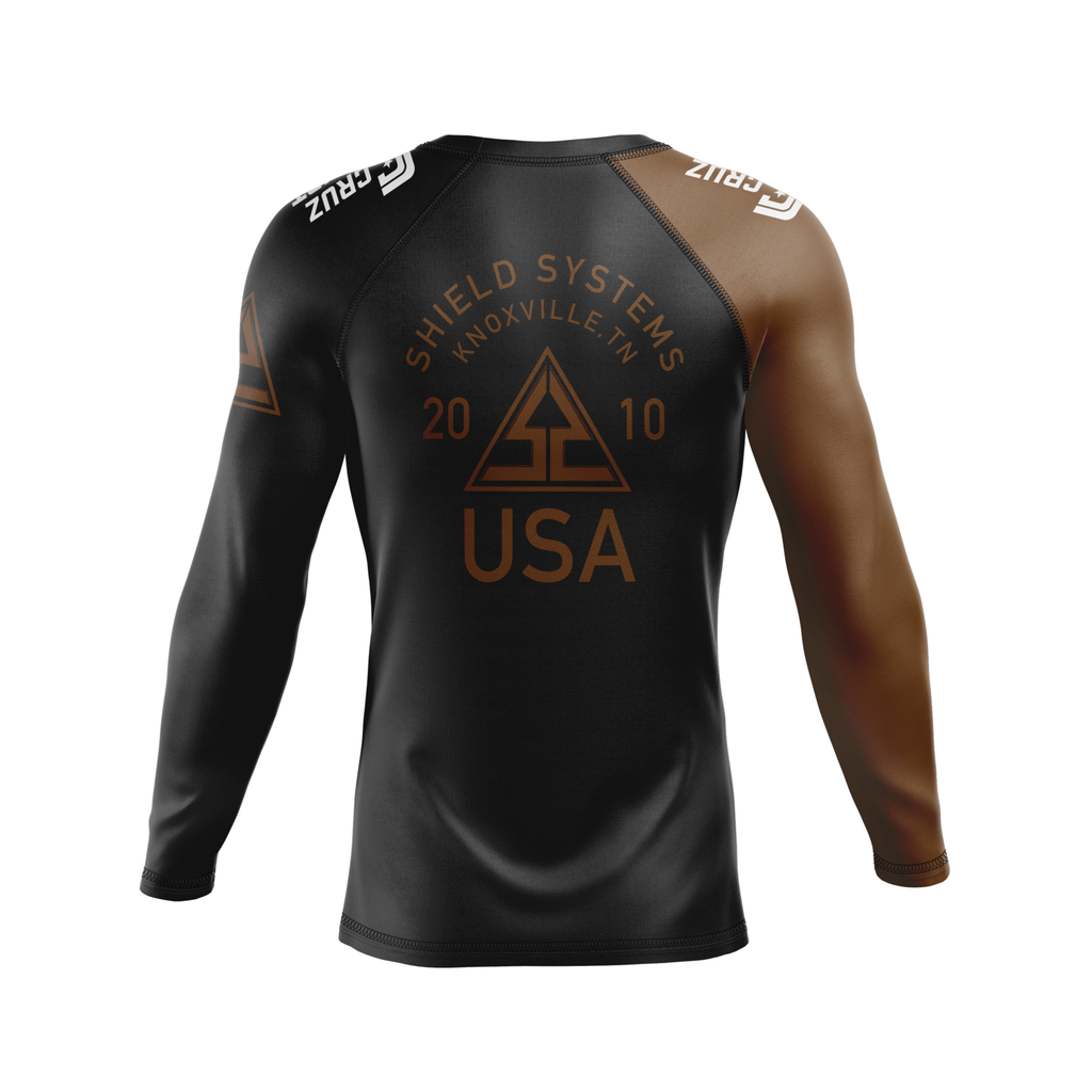 Shield Systems women's rash guard Badge Ranked, brown