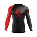 Shield Systems men's rash guard Badge Ranked, red