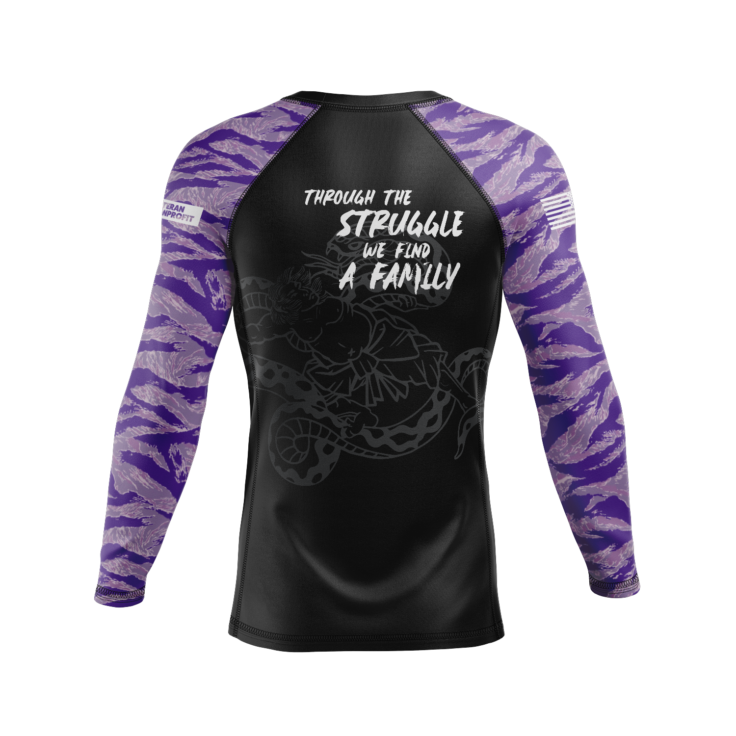 Veteran Bushido Brotherhood men's rash guard Standard Issue Ranked, purple