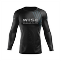 Wise Jiu Jitsu men's rash guard Blue Diamond, black
