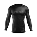 Wise Jiu Jitsu men's rash guard Standard Issue, grey and black