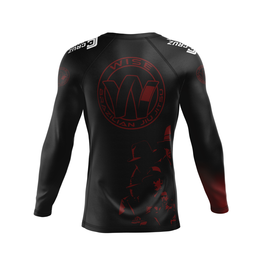 Wise Jiu Jitsu men's rash guard Wise Guys, black