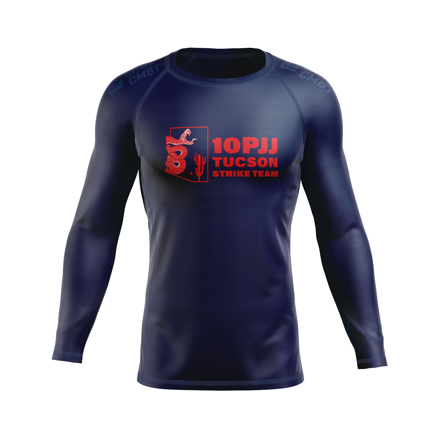 10P Tucson men's rash guard Strike Team, AZ blue