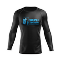 10P Tucson men's rash guard Strike Team, teal on black