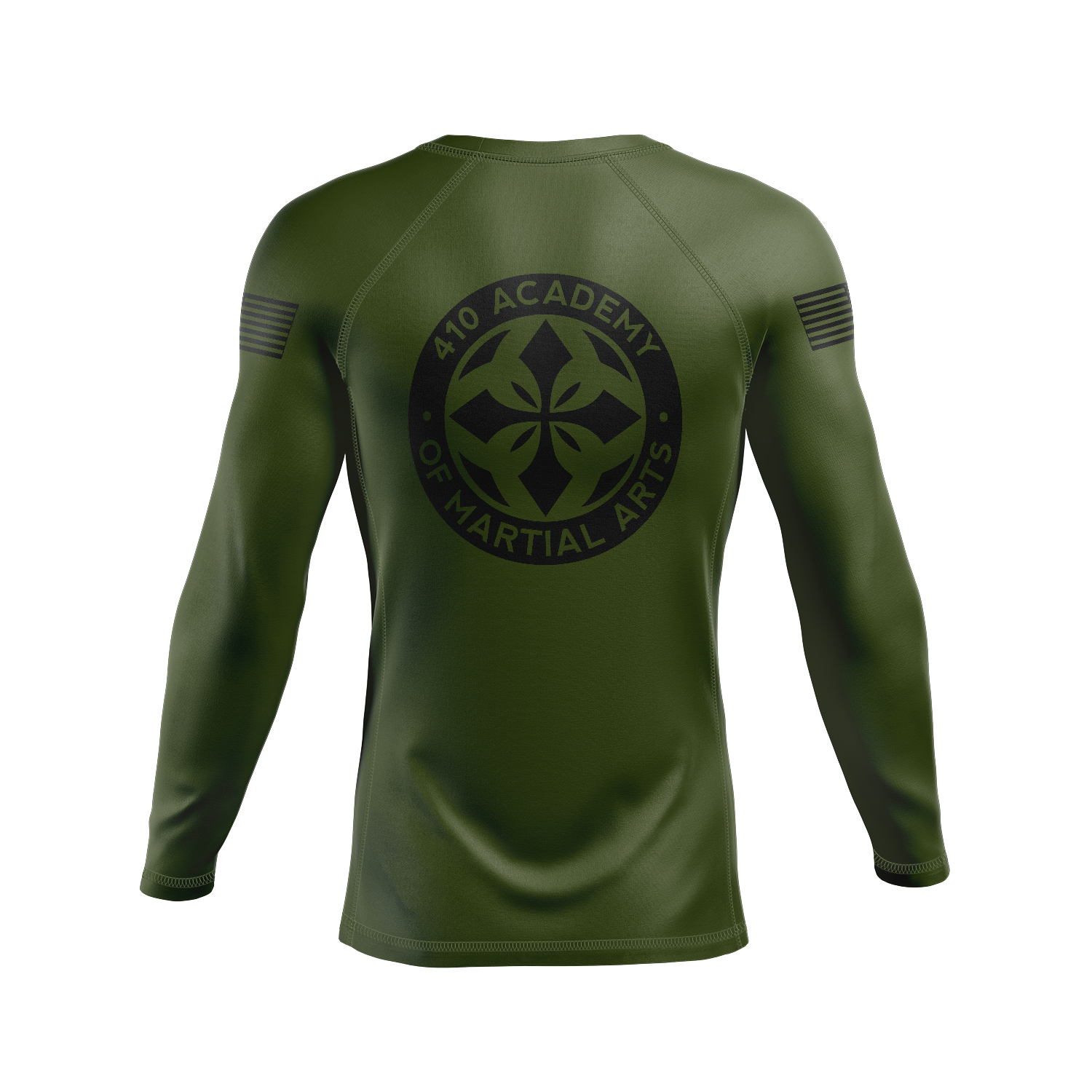 410 Academy men's rash guard Flag, o.d. green