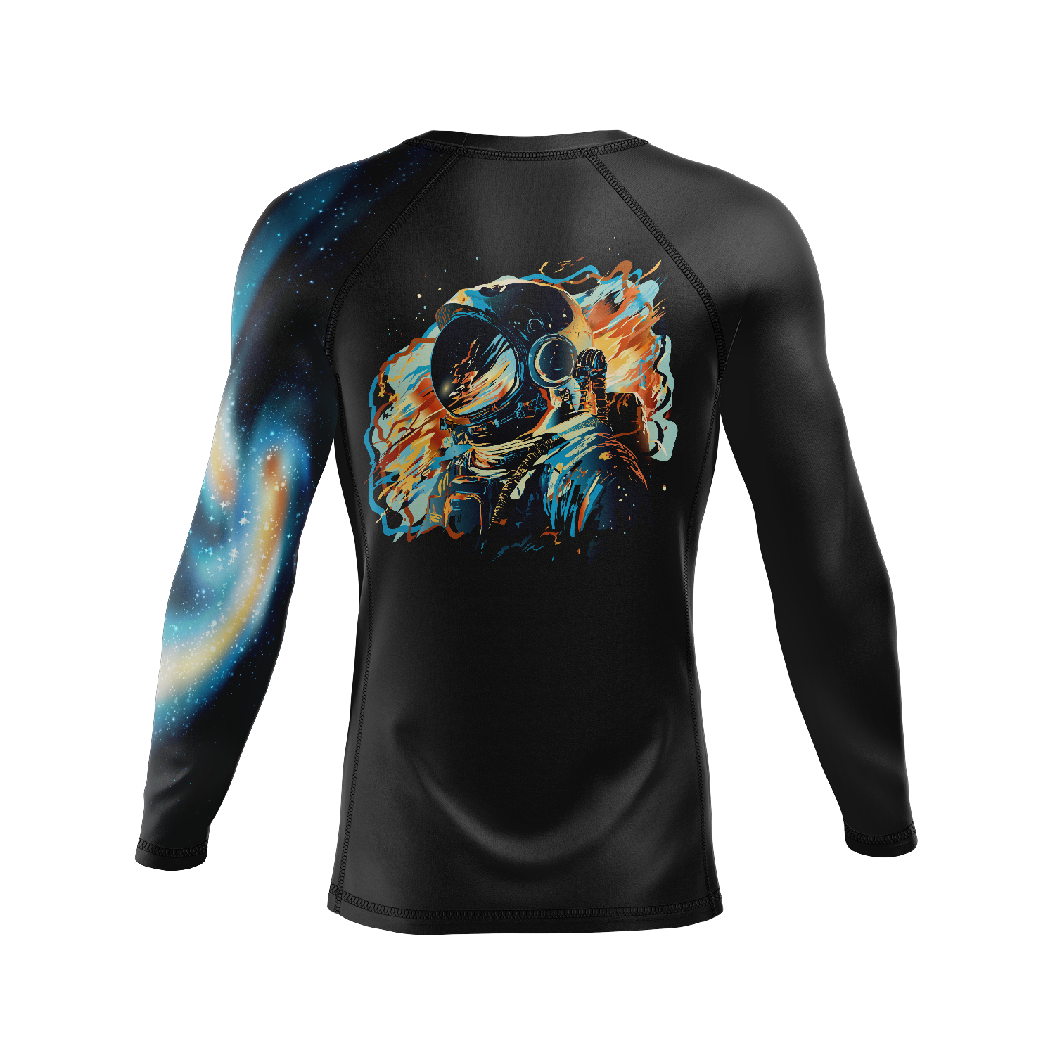 10P Airlock BJJ men's rash guard Galaxy, black