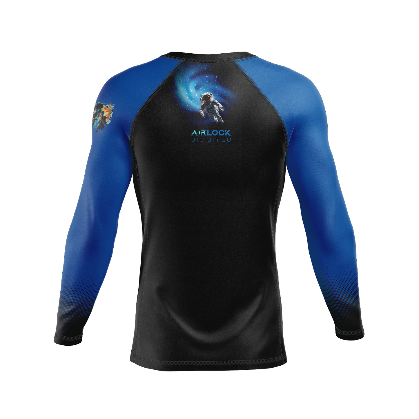 Airlock BJJ men's rash guard Ranked, blue