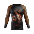 Airlock BJJ men's rash guard Ranked, brown