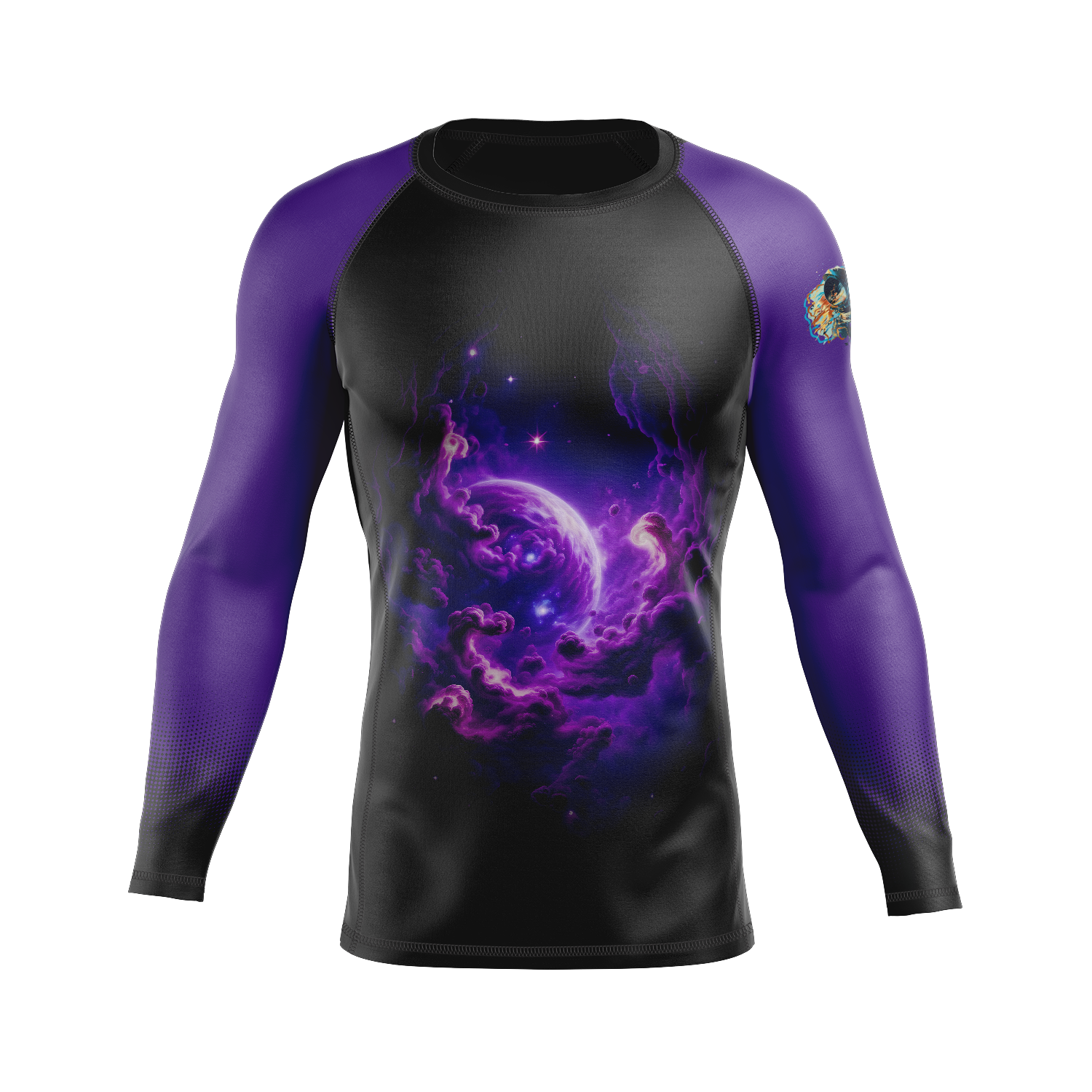 Airlock BJJ men's rash guard Ranked, purple