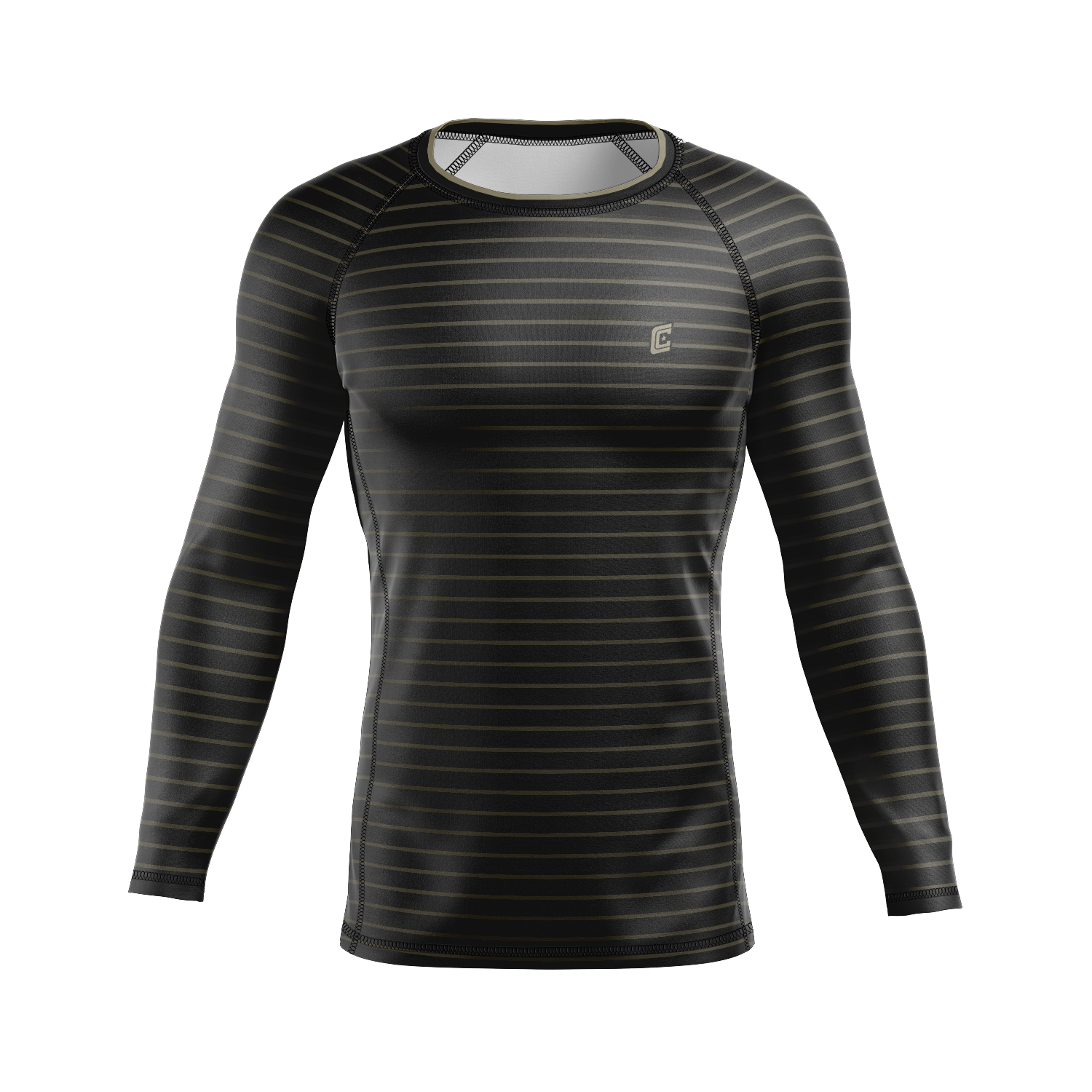 Amigos men's rash guard, black and gold