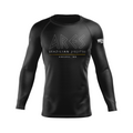 Ares BJJ Omaha men's rash guard Black Ops, black
