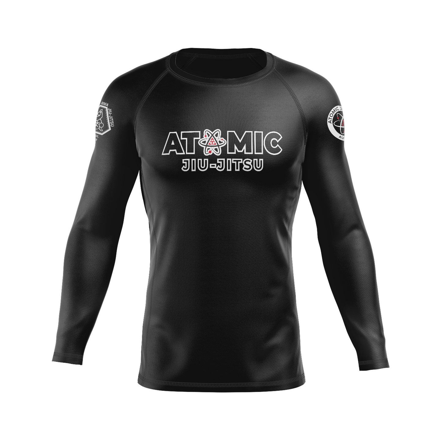 Atomic Jiu Jitsu men's rash guard Standard Issue, black