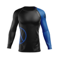 Bay Jiu-Jitsu men's rash guard Ranked, black and blue