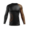 Bay Jiu-Jitsu men's rash guard Ranked, black and brown