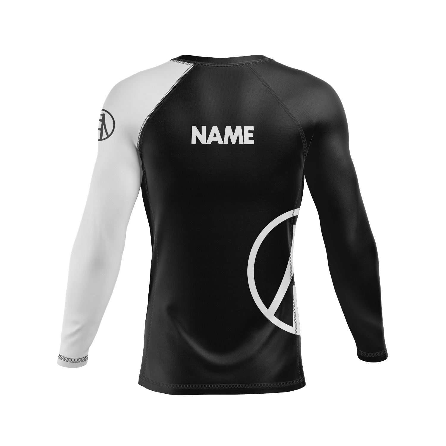 Bay Jiu-Jitsu women's rash guard Ranked, black and white