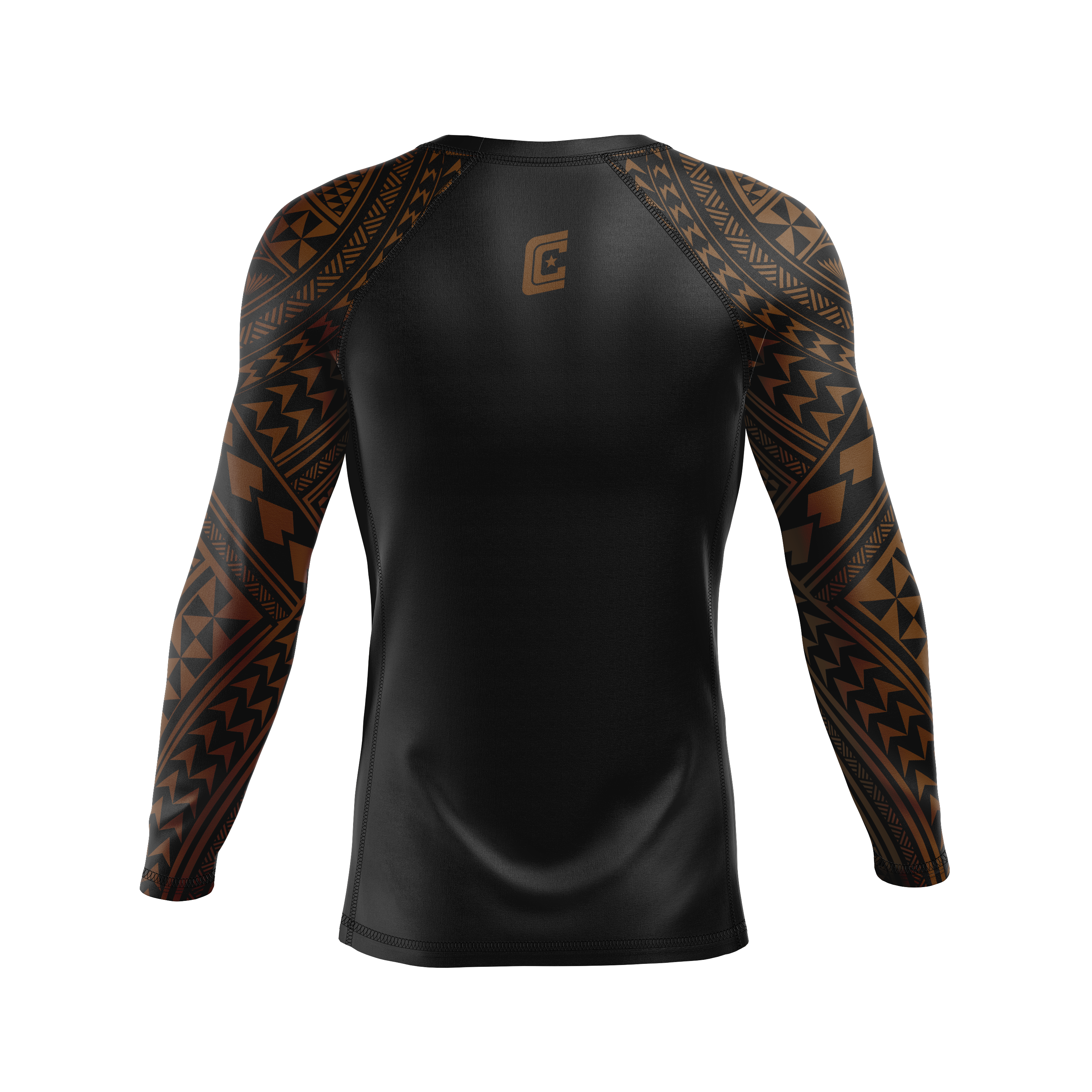 808 Ranked men's rash guard, brown