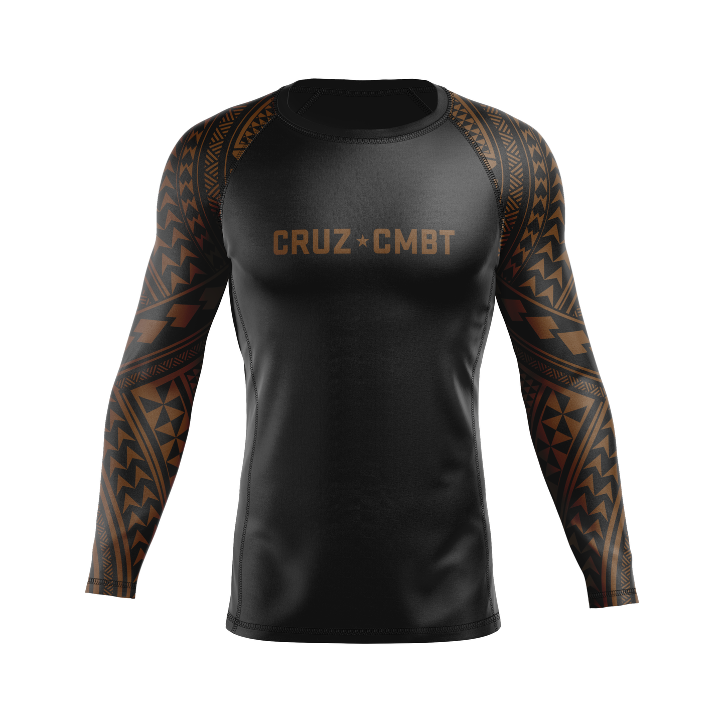 808 Ranked men's rash guard, brown