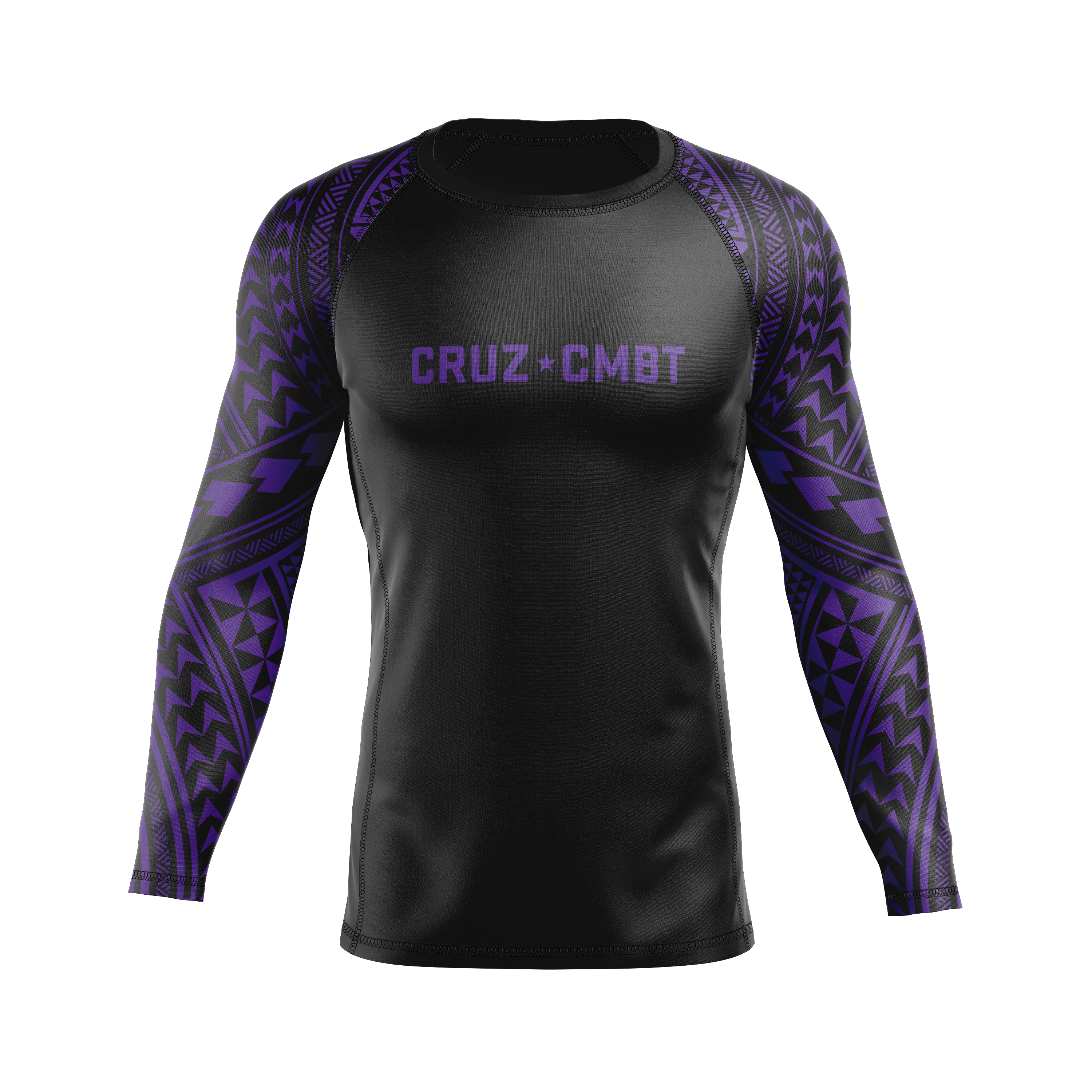 808 Ranked men's rash guard, purple