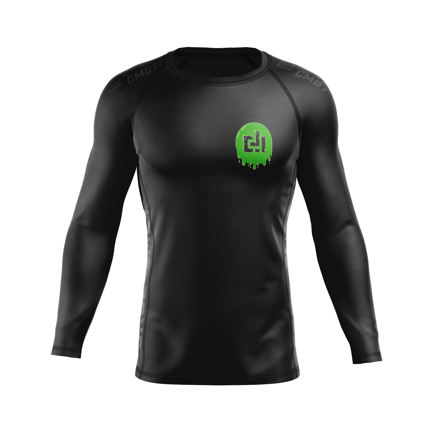 Clayton Jones Images men's rash guard Bubble Gloop, black