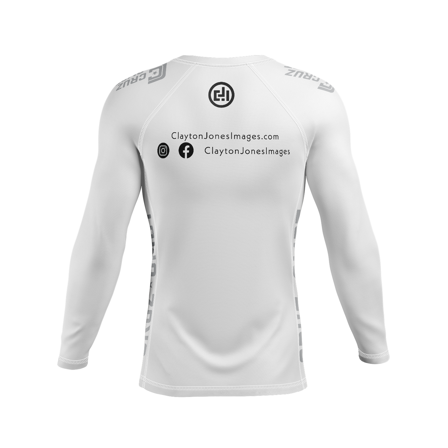 Clayton Jones Images men's rash guard Standard Issue, white