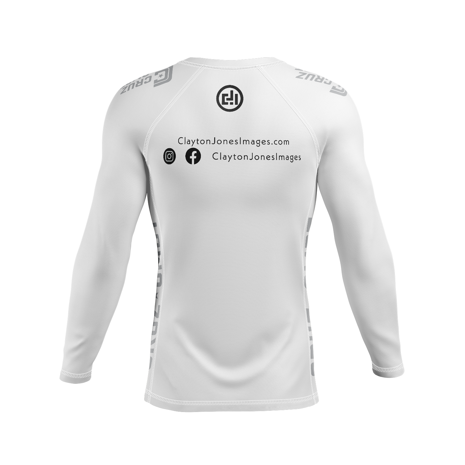 Clayton Jones Images men's rash guard Standard Issue, white