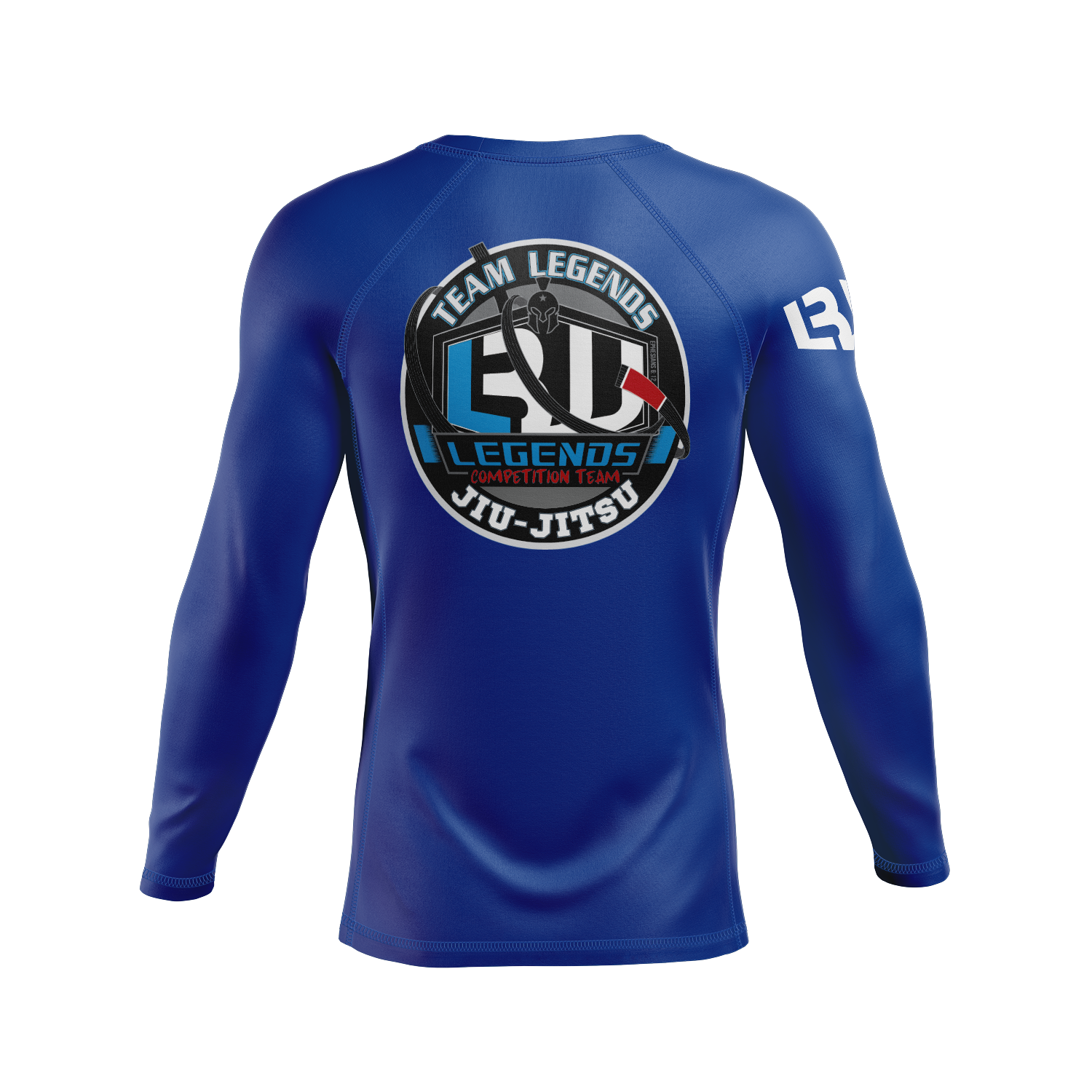 Legends BJJ men's rash guard Comp Team 23, blue