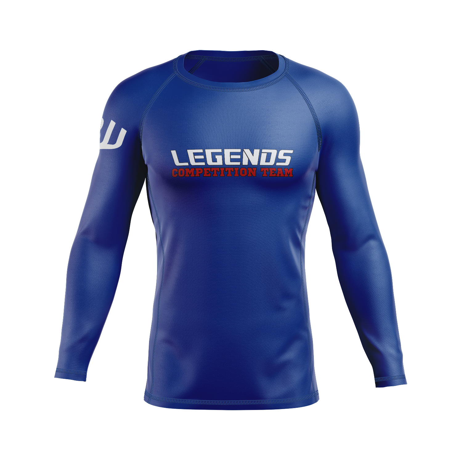 Legends BJJ men's rash guard Comp Team 23, blue