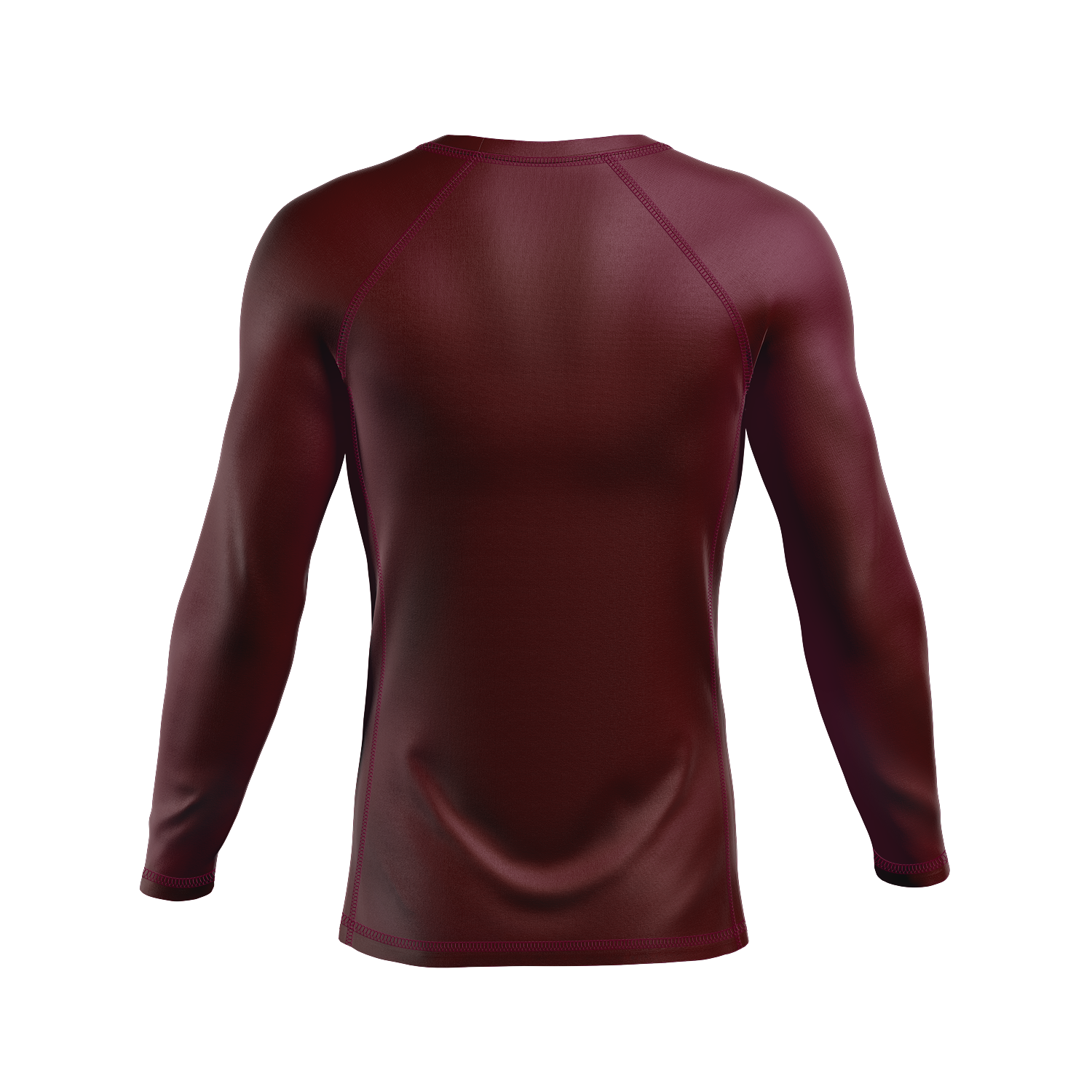 Guts Ranked men's rash guard, pink on maroon
