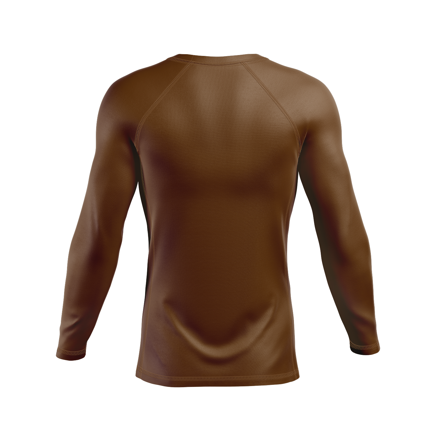 Guts Ranked men's rash guard, orange on brown