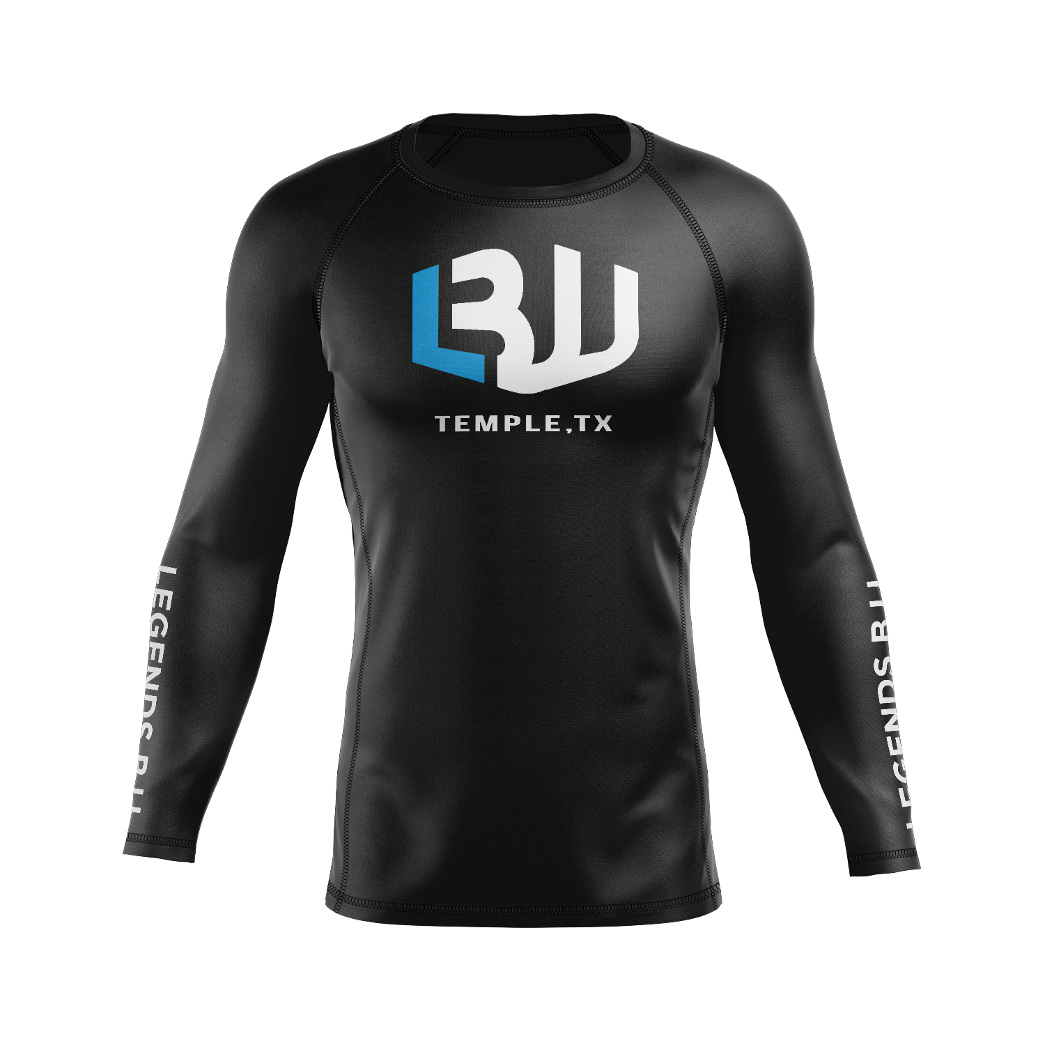 Legends BJJ men's rash guard PSALM 86:12, black