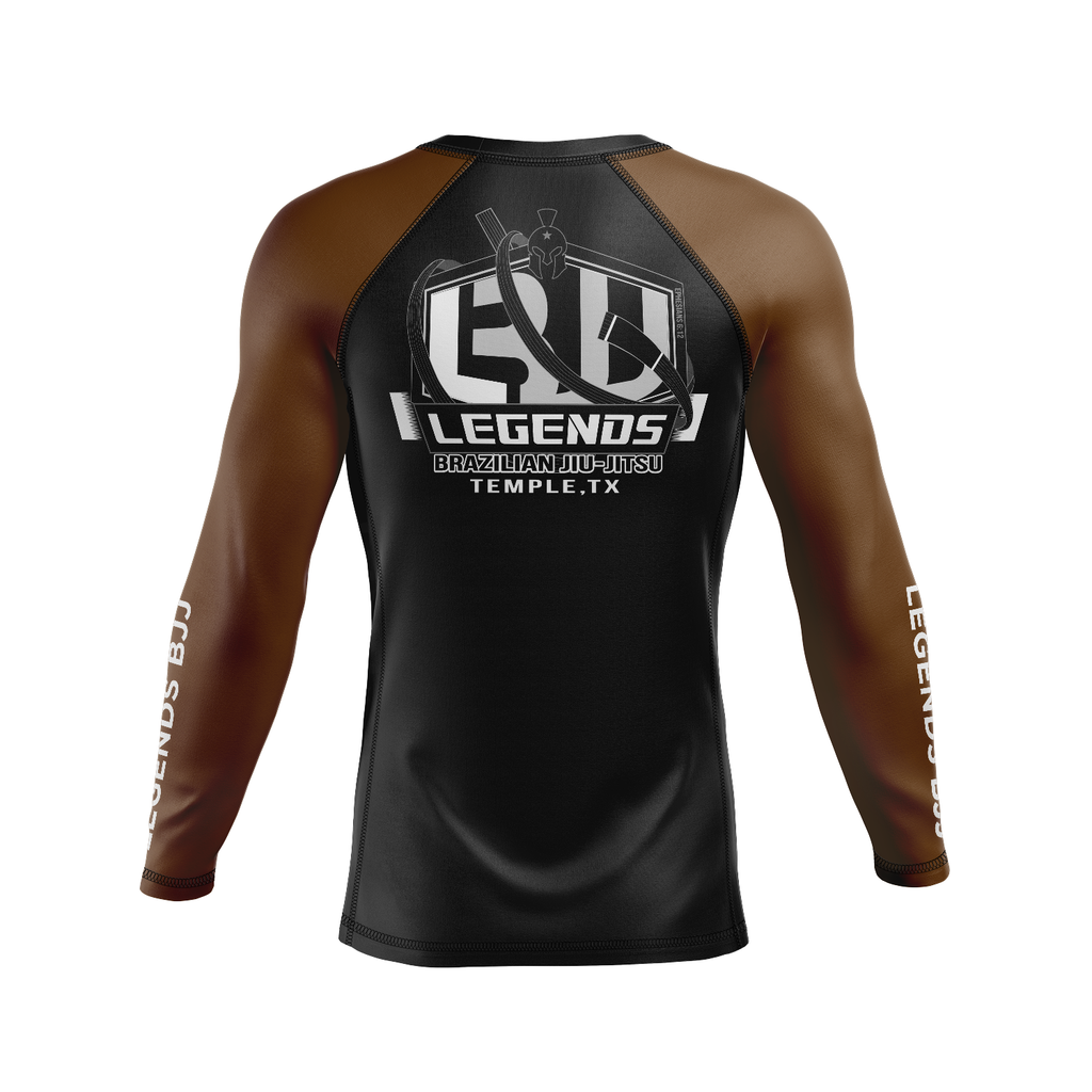 Legends BJJ women's rash guard Ranked, brown