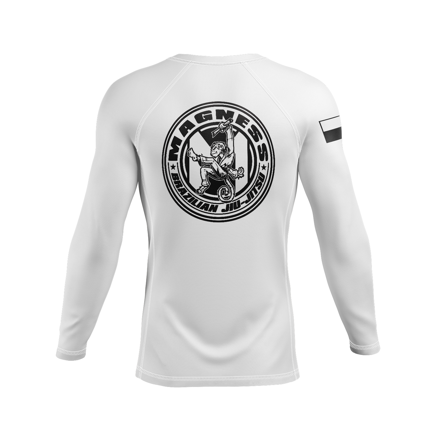 Magness Jiu Jitsu men's rash guard Standard Issue, white